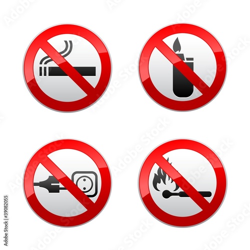 Free Download Set prohibited signs - flames - GFXLoad