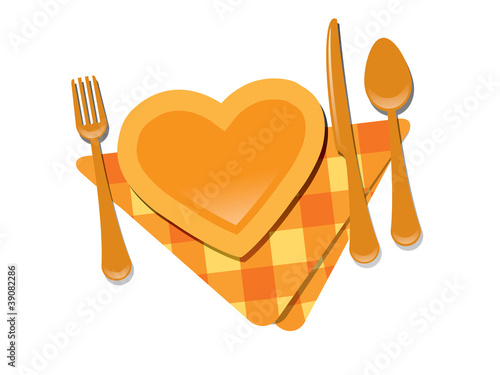 Heart shape plate