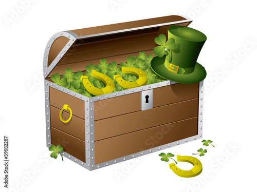 St Patrick day treasure chest