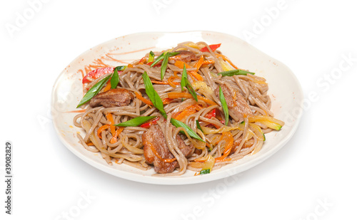 Pork with Rice Noodles and Vegetables