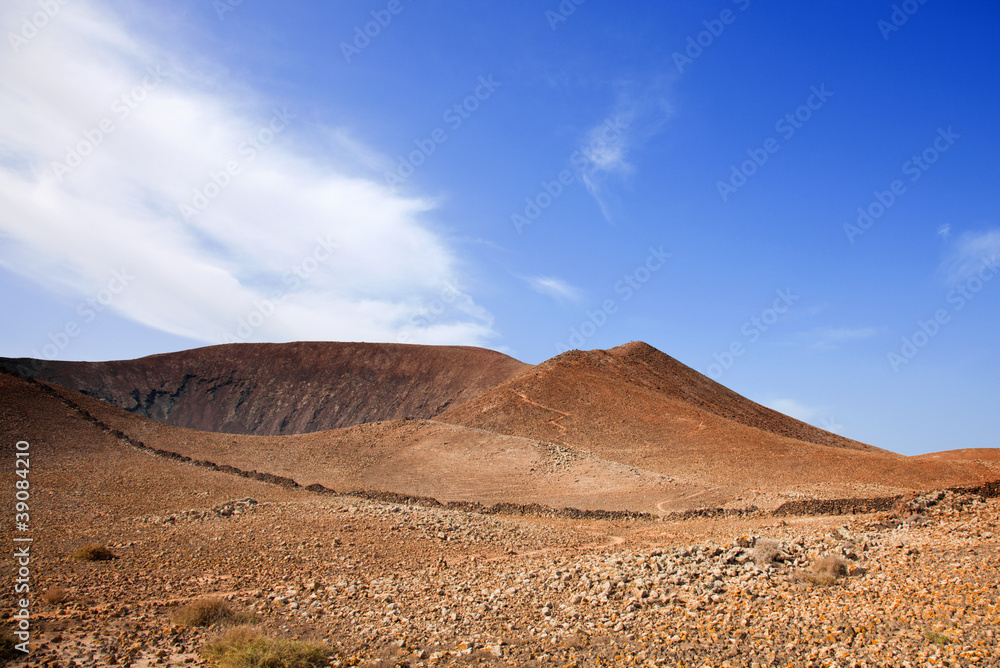 Path up Bayuyo volcano outside of Corralejo, Fuerteventura