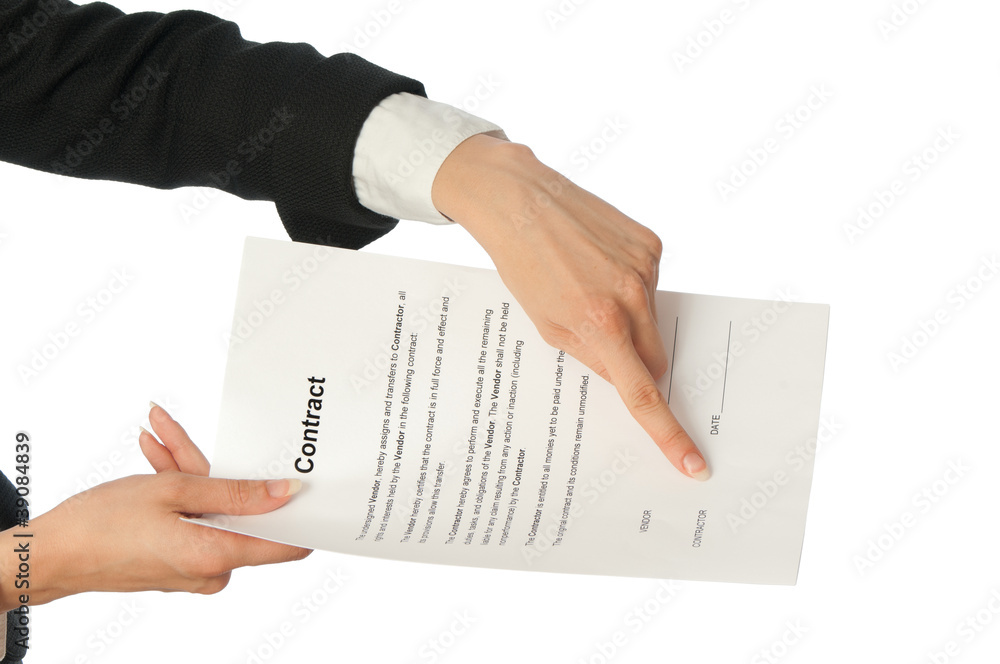 signing of a contract signing of a contract