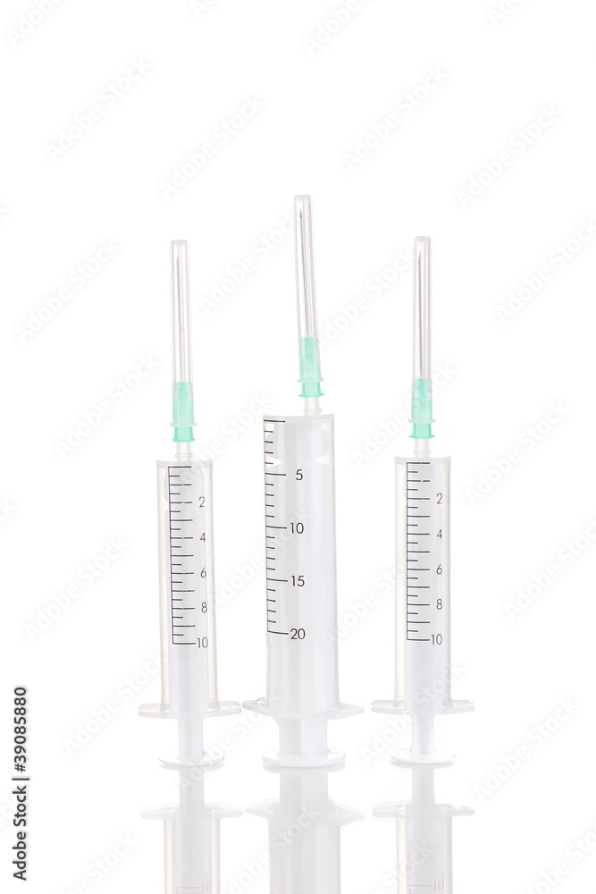 Syringes isolated on white Syringes isolated on white