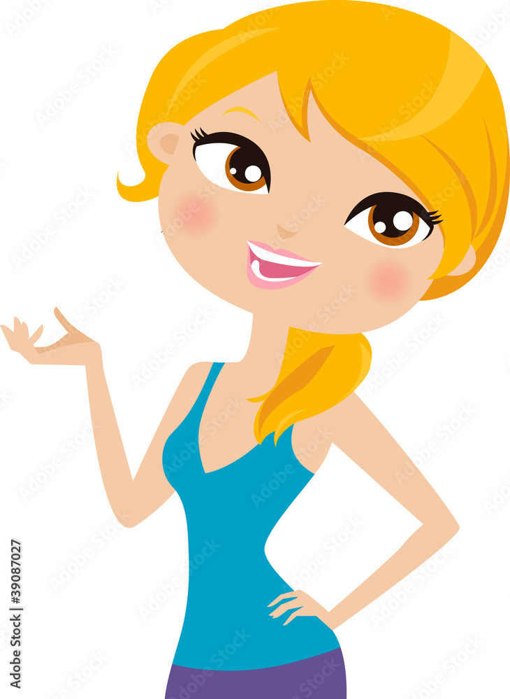 vector portrait of a young woman isolated on white background vector portrait of a young woman isolated on white background