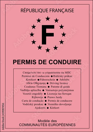 Permis de Conduire vectoriel - France photo