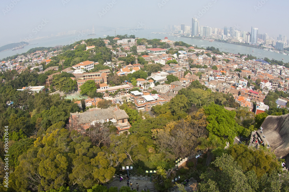 View from Gulangyu Island, Xiamen, China.