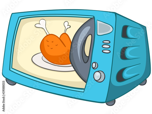 Cartoon Home Kitchen Microwave