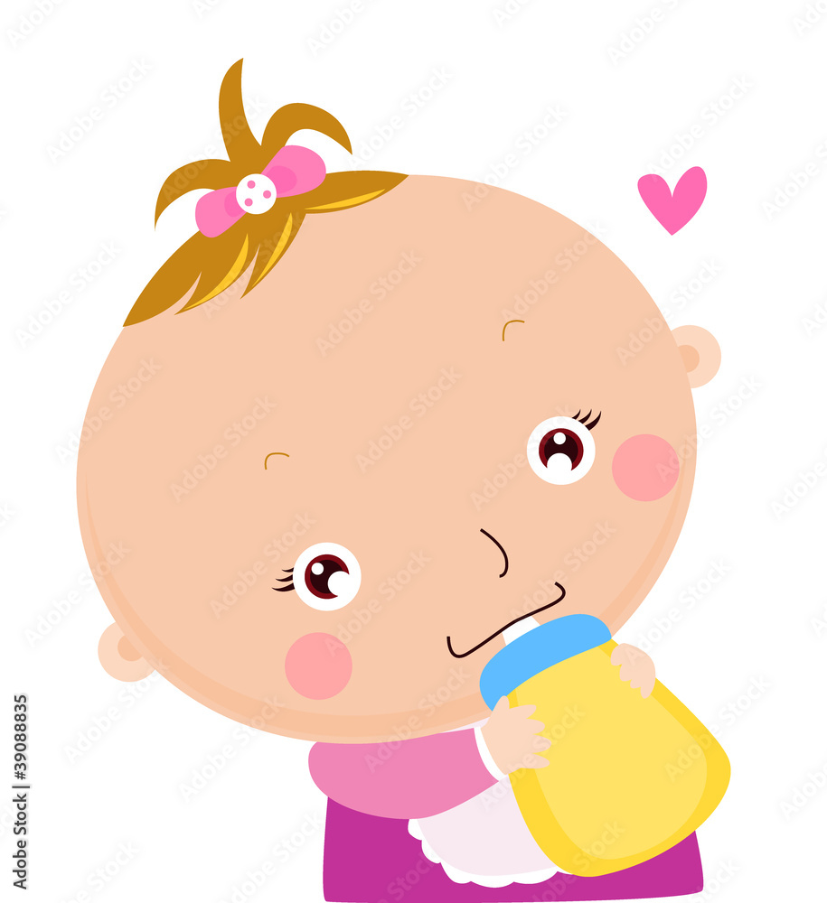 Baby drinking bottle