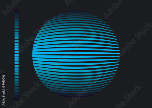 abstrakter leucht Ball