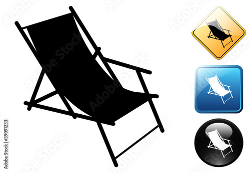 Deck chair pictogram and signs