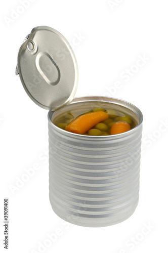 Canned peas and carrots