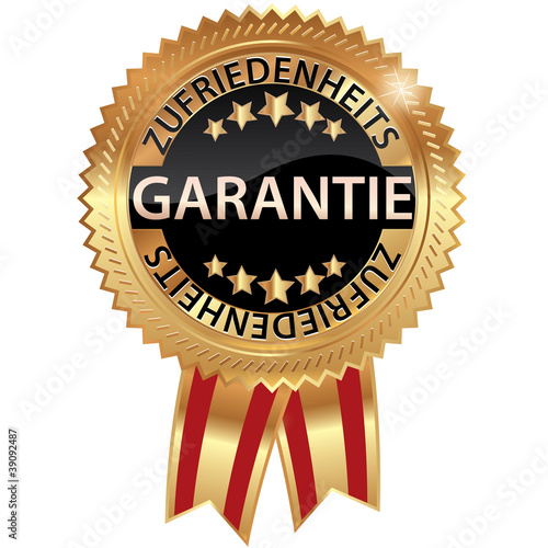 Zufriedenheitsgarantie Goldrosette