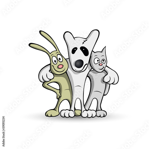 Three friends.