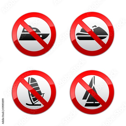 Free Download Set prohibited signs - water sports - GFXLoad
