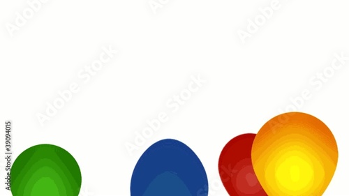 viele bunte Luftballons