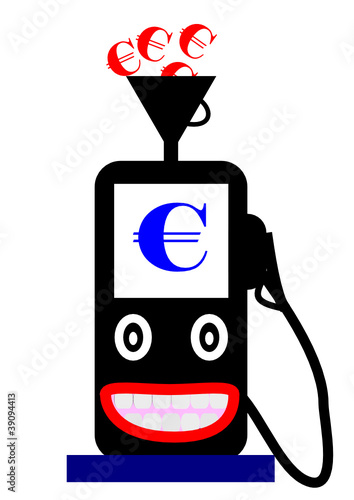 Gierige Comic Zapfsäule