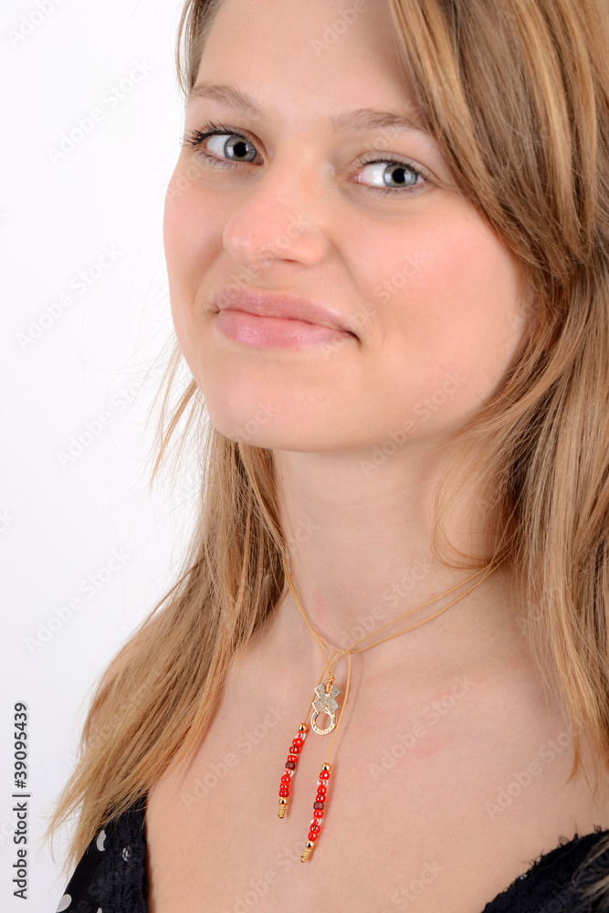 Portrait de jeune-fille blonde - expression