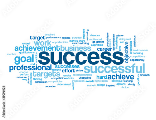 "SUCCESS" Tag Cloud (achievement career performance goal target)