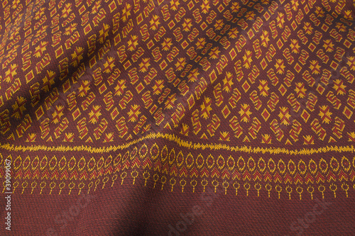 Handmade woven fabrics in thai
