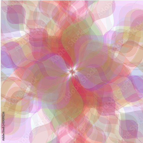 Retro multicolored pastel flowers background