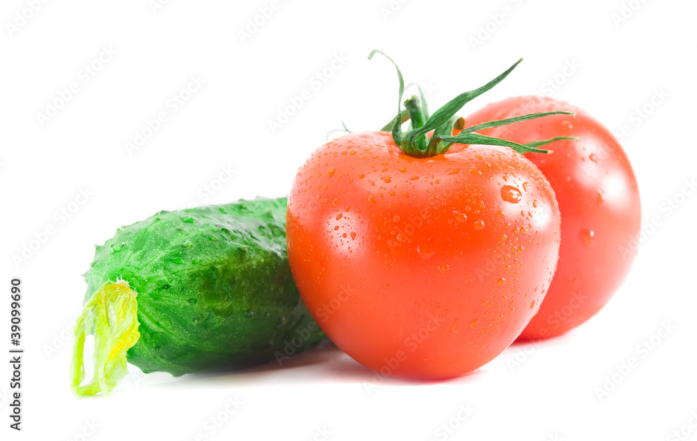 Fresh vegetables isolated on a white background Fresh vegetables isolated on a white background