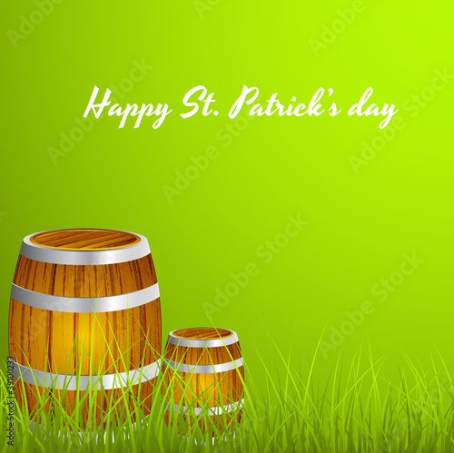 Wine Barrel on Grass