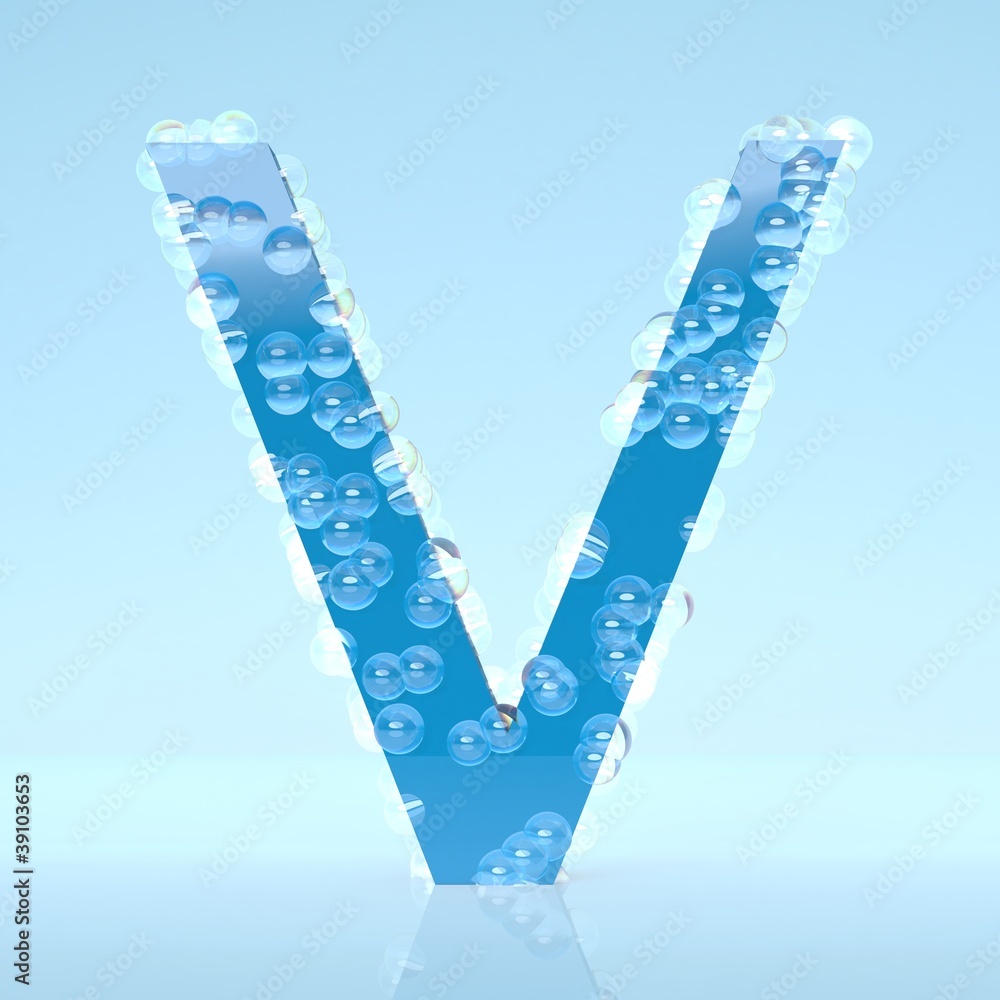 Buchstabe V Seifenblasen Buchstabe V Seifenblasen