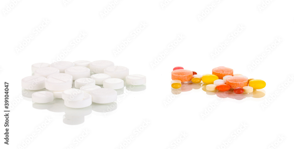 Tablets isolated on white Tablets isolated on white