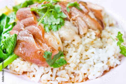 Stewed pork with cooked rice