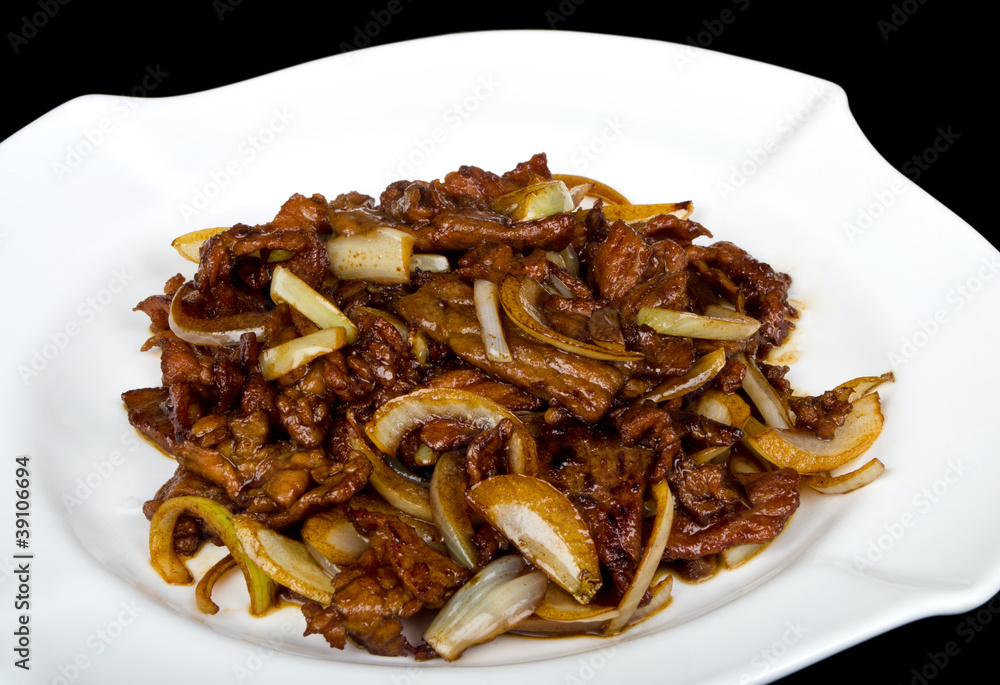 Beef with onion sauce Beef with onion sauce
