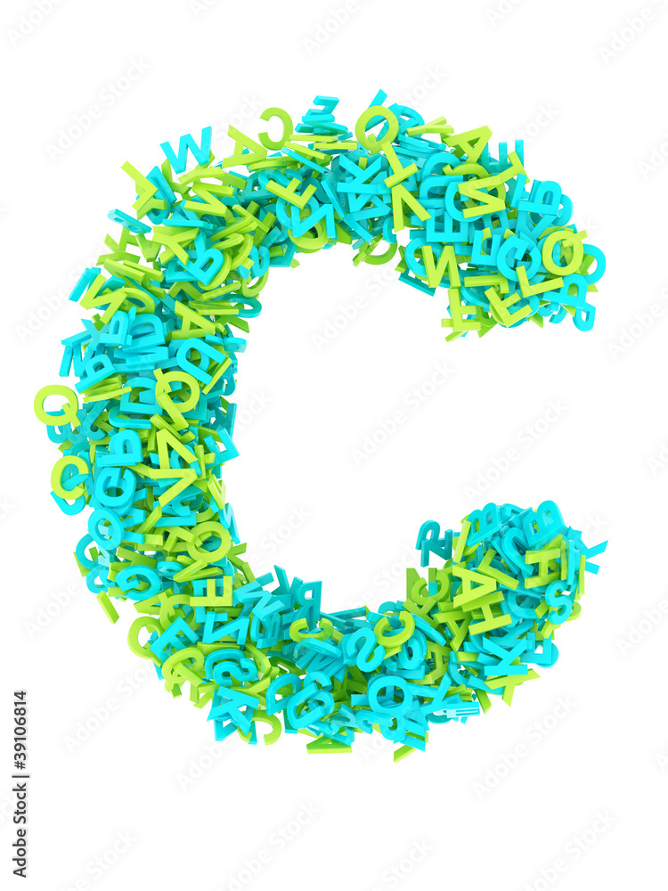Buchstabe C Buchstabensalat 3D Buchstabe C Buchstabensalat 3D