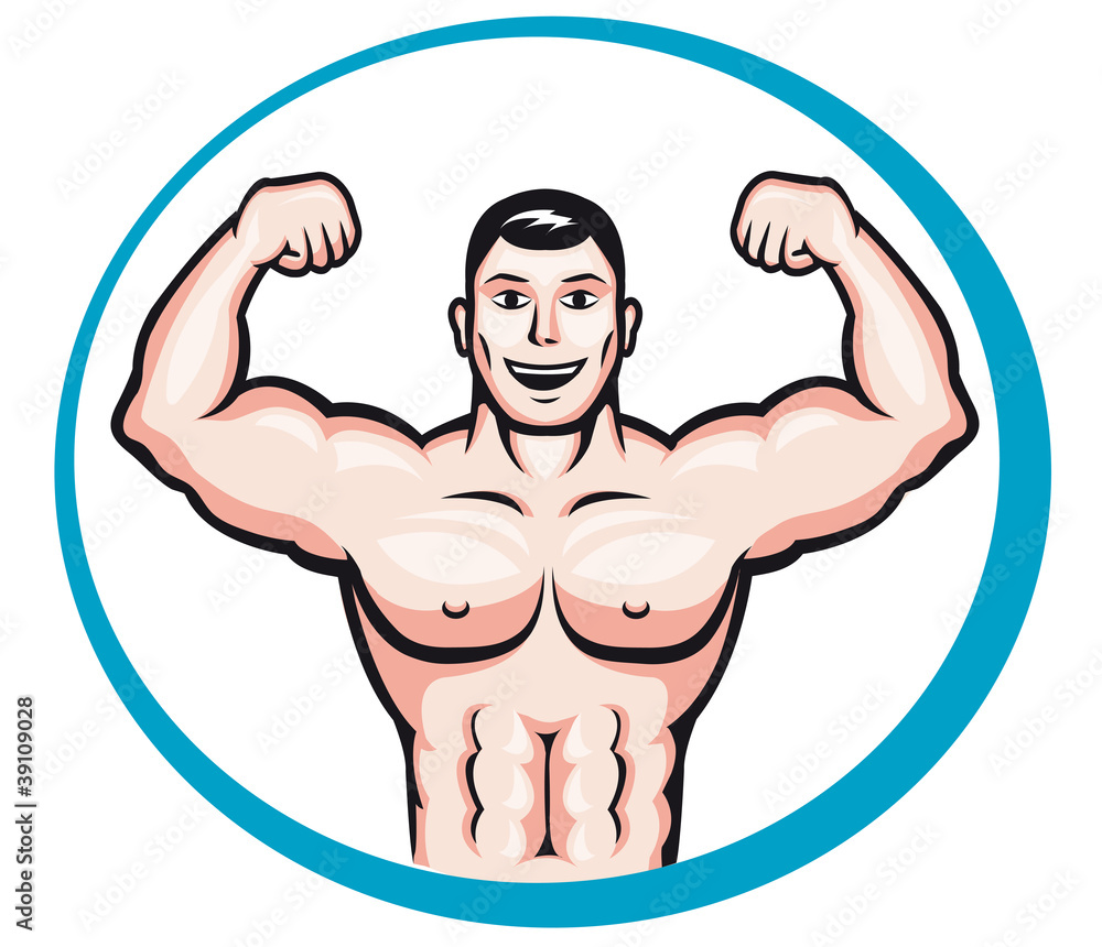 Happy bodybuilder Happy bodybuilder
