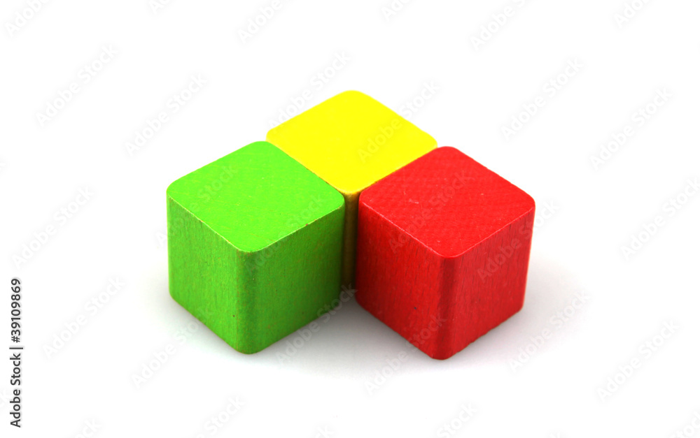 Obraz premium Wooden building blocks
