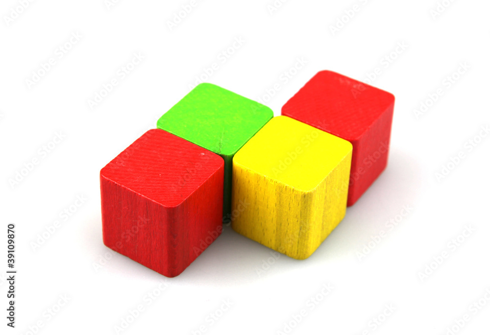Obraz premium Wooden building blocks