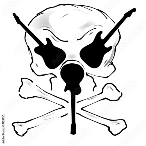 guitar skull