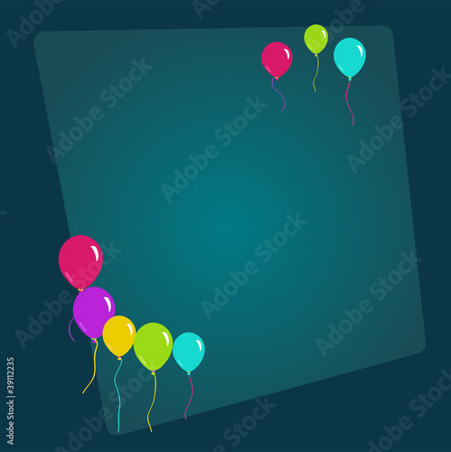frame background with balloons