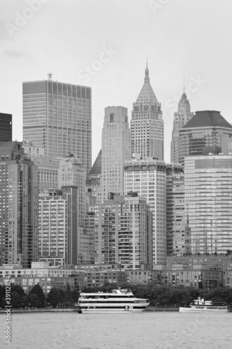 New York City Manhattan black and white