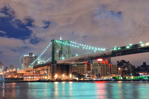 Urban bridge night scene