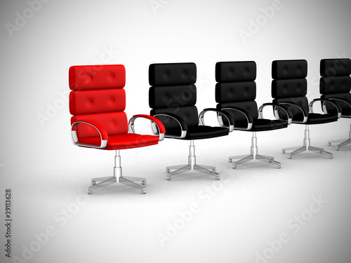 Office chair concept isolated on white background