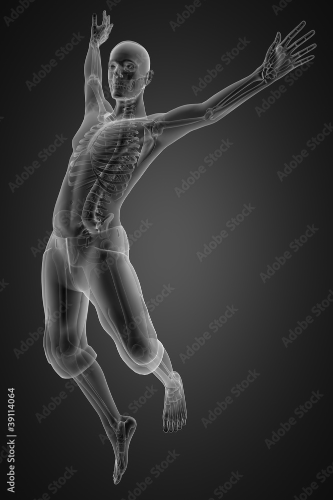 Obraz premium jump man radiography
