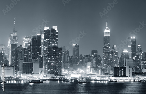 New York City Manhattan black and white