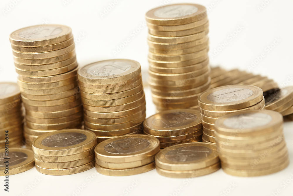 coins on the white coins on the white