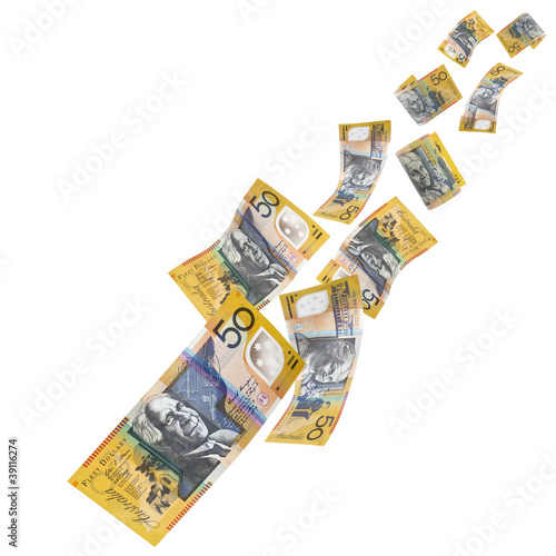 Obraz na płótnie Australian Money Falling