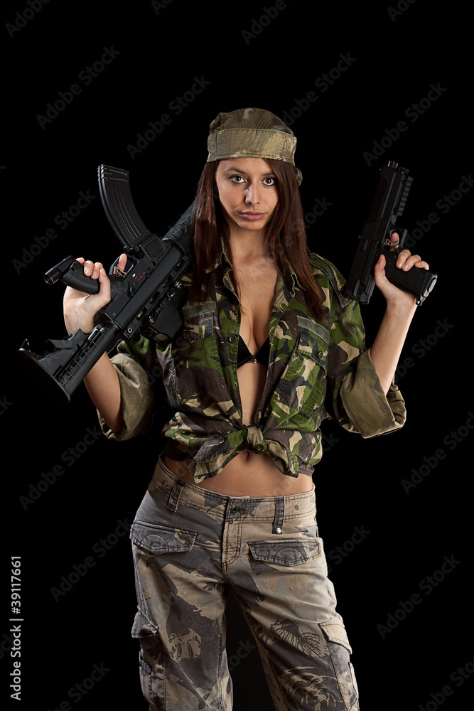Woman with a rifle Woman with a rifle