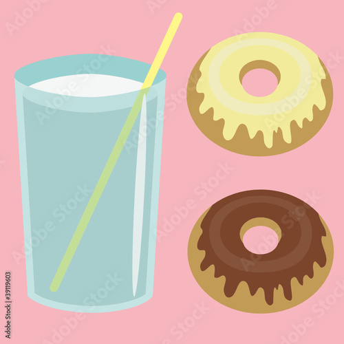 milk and donuts