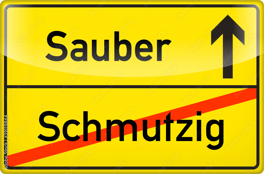 schmutzig > sauber schmutzig > sauber