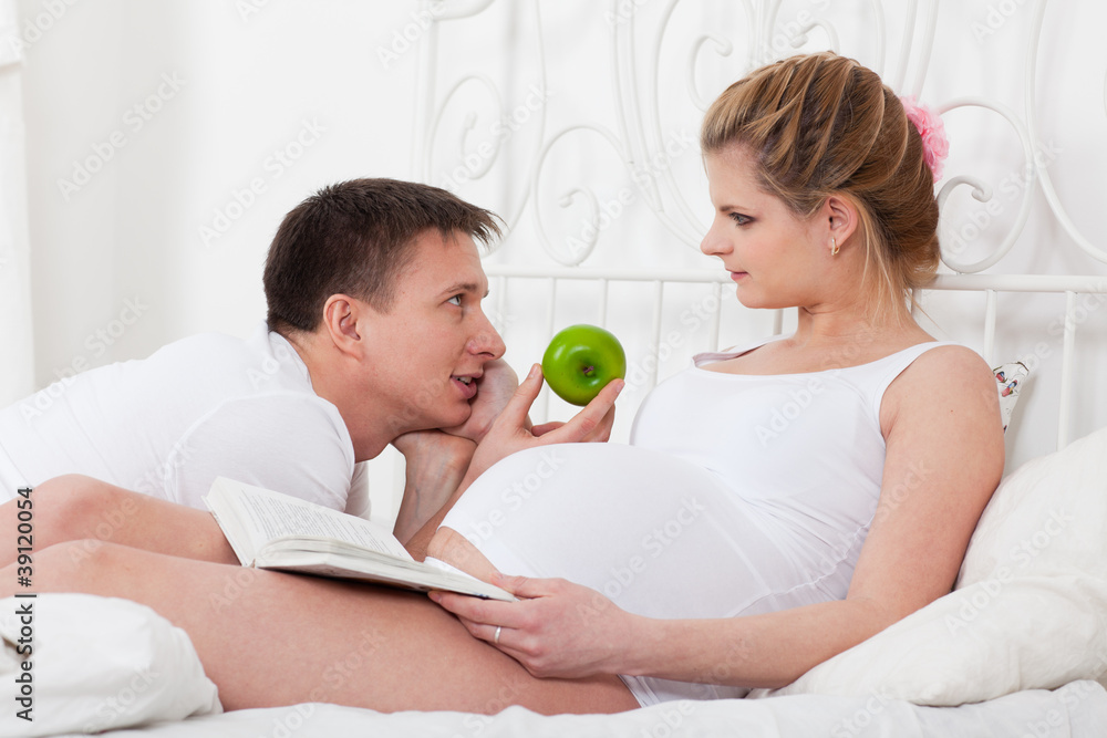 Happy pregnant family.. Happy pregnant family..
