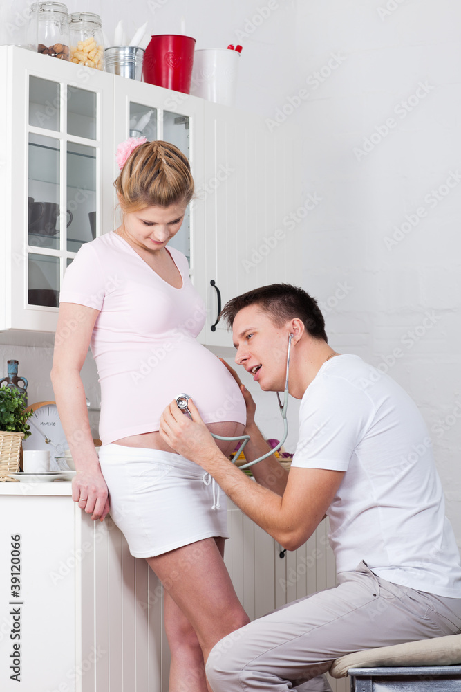 Happy pregnant family.. Happy pregnant family..