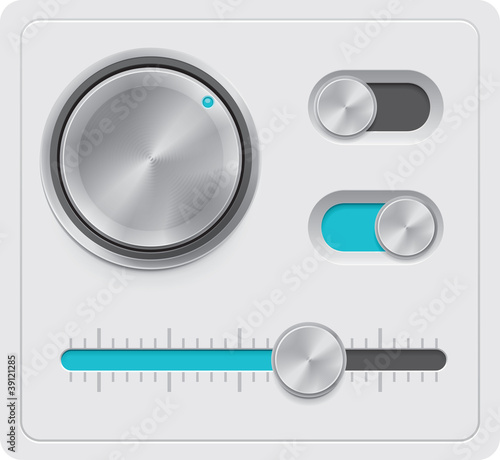 Vector metal dials set
