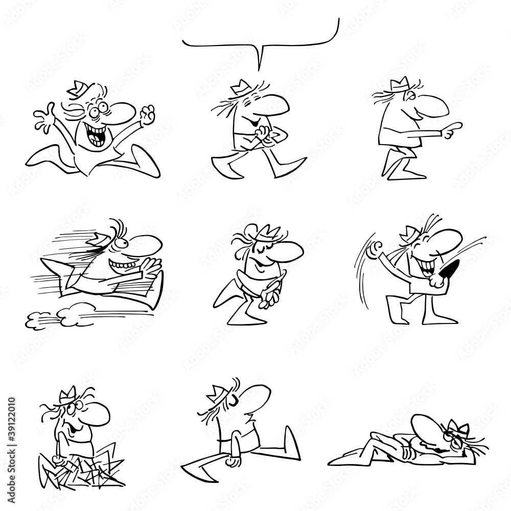 man with different moods vector illustration man with different moods vector illustration